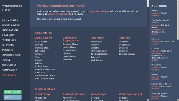 webdesignrepo - a compact list of helpful webdesign links
