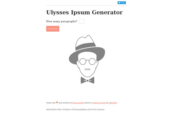 James Joyce's Ulysses Ipsum