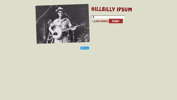 Hillbilly Ipsum