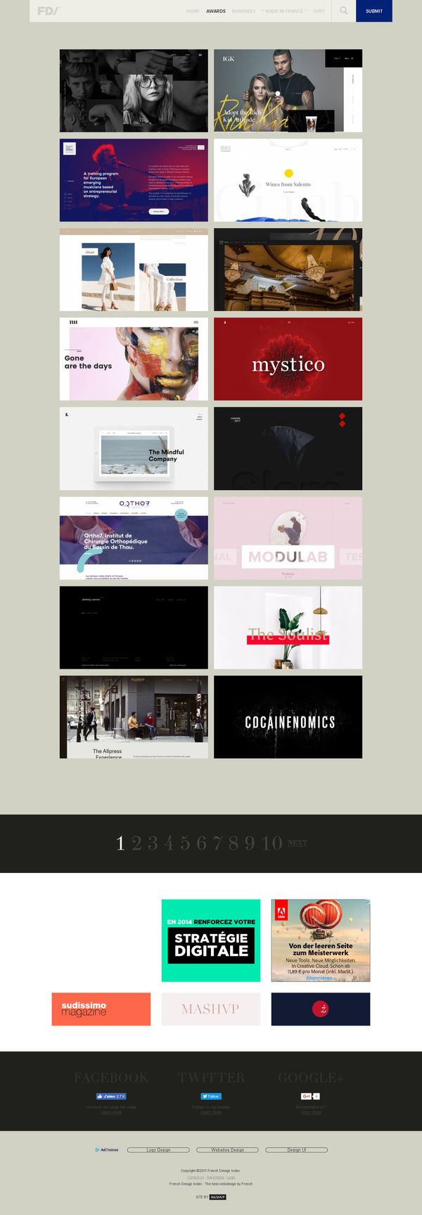 webdesign, inspiration, graphic design, showcase... The best webdesign by French