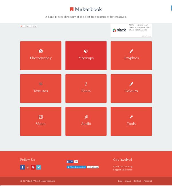 Makerbook - The best free resources for creatives.