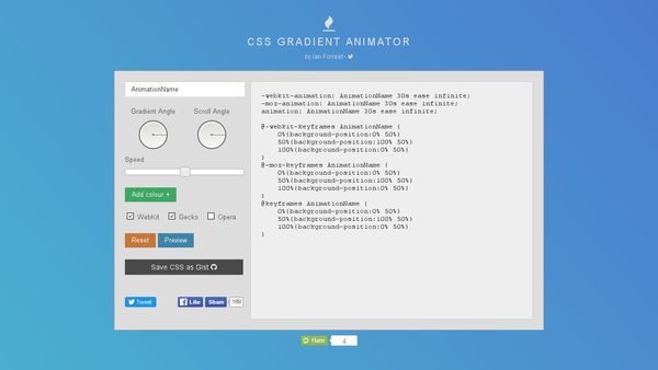 CSS Gradient Animator