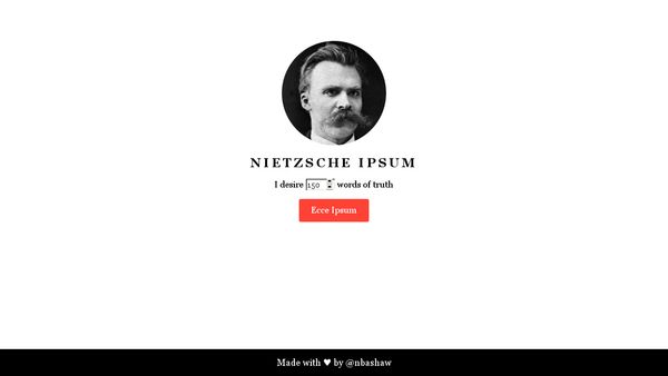Nietzsche Ipsum