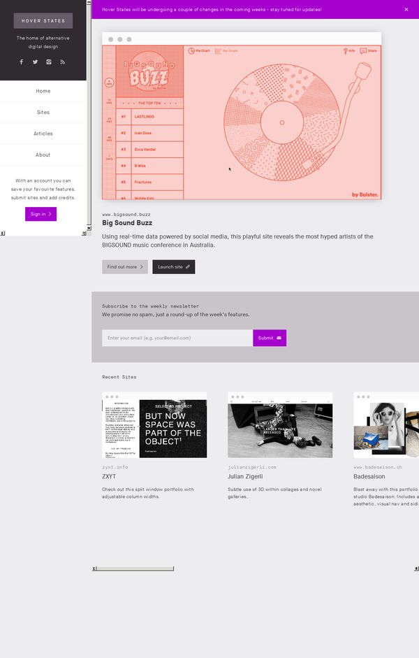Hover States / Celebrating great interaction design & frontend development