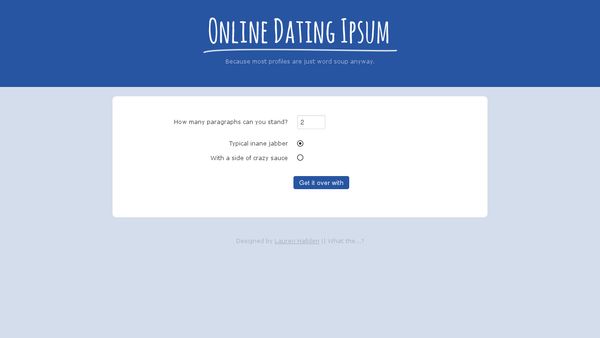 Online Dating Ipsum