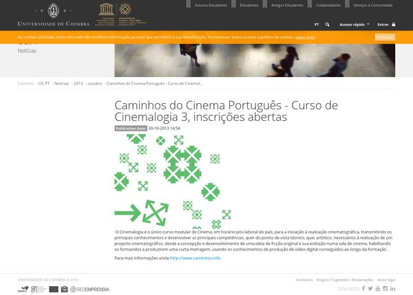 Caminhos do Cinema Português - Curso de Cinemalogia 3, inscrições abertas | Notícias - Universi…