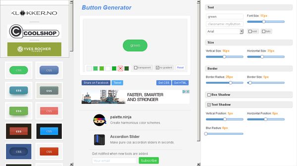 CSS Button Generator: Create HTML and CSS Button Styles