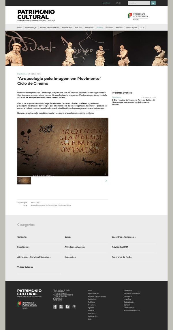 DGPC | Agenda | “Arqueologia pela Imagem em Movimento” Ciclo de Cinema