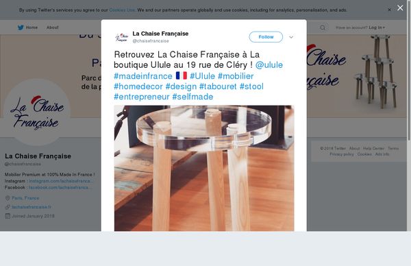 La Chaise Française en Twitter: "Retrouvez La Chaise Française à La boutique Ulule au 19 rue de …