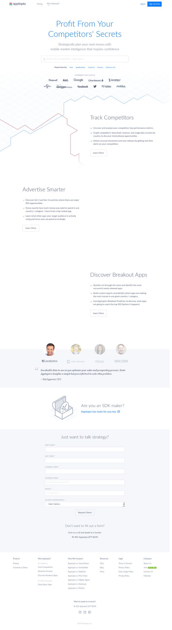 Mobile App Downloads, SDK, Revenue & Usage Data | Apptopia