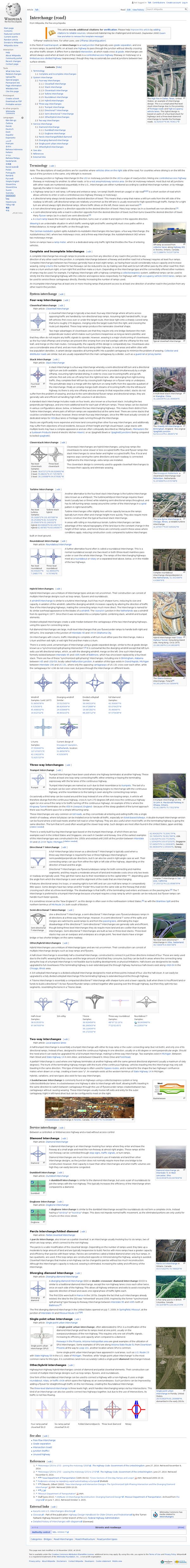 Interchange (road) - Wikipedia, the free encyclopedia