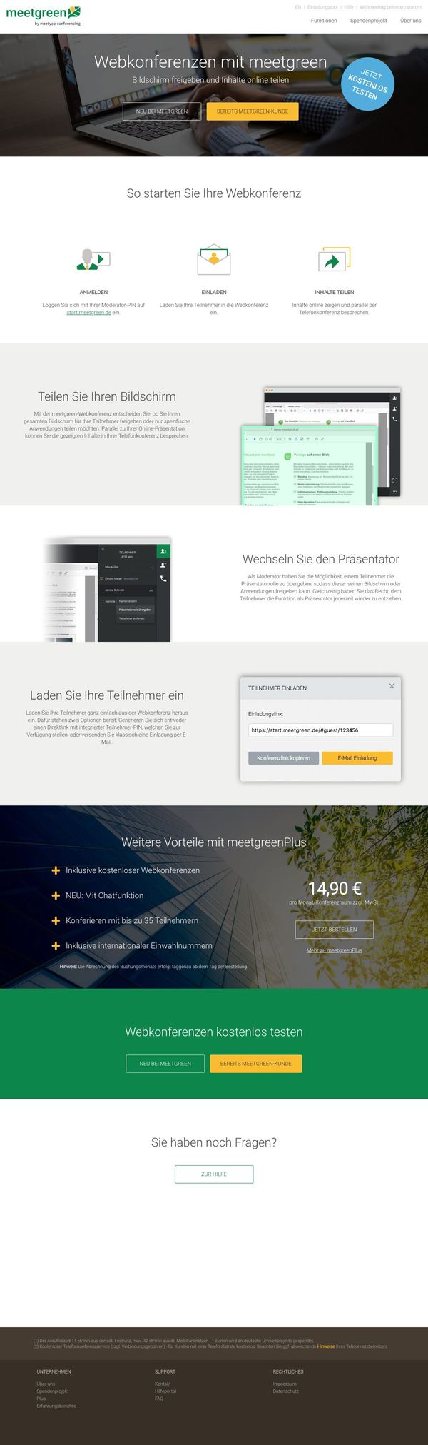 Webkonferenz - meetgreen : meetgreen
