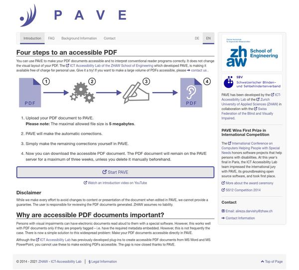 PAVE - Create Accessible PDFs