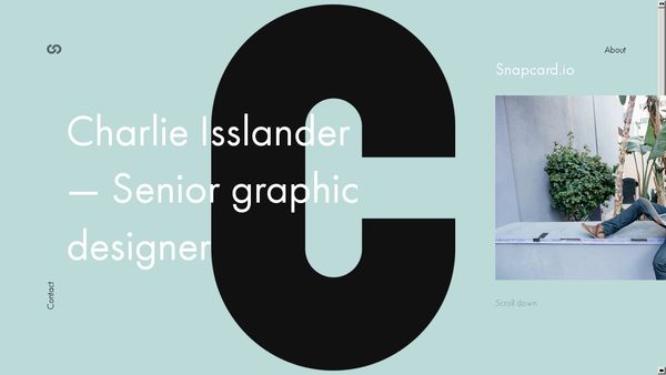 Charlie Isslander - Senior graphic designer from Prague