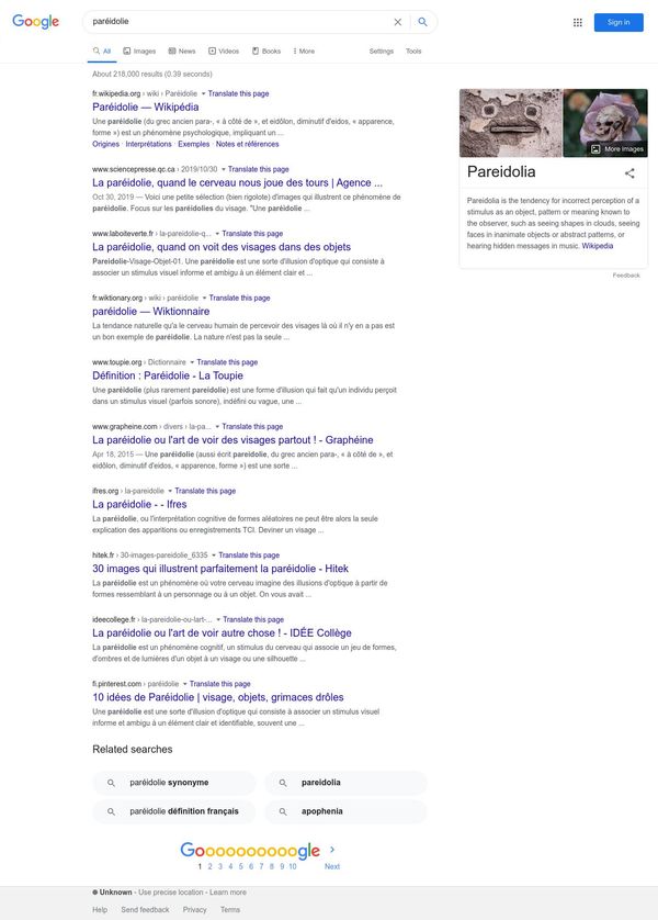 paréidolie - Recherche Google