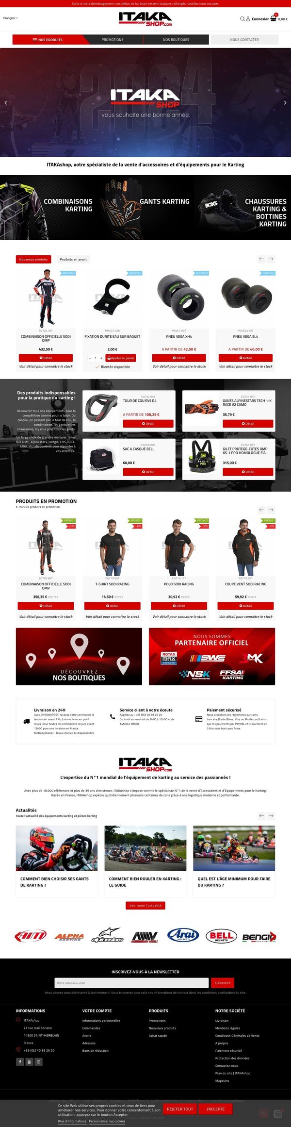 ITAKAshop.com - Spécialiste N°1 de la vente d’accessoires et d’équipements pour le Karting