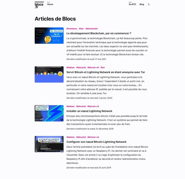 Articles de Blocs.fr