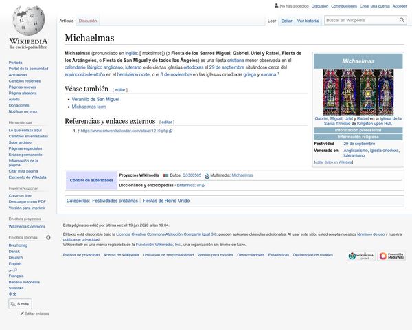 Michaelmas - Wikipedia, la enciclopedia libre