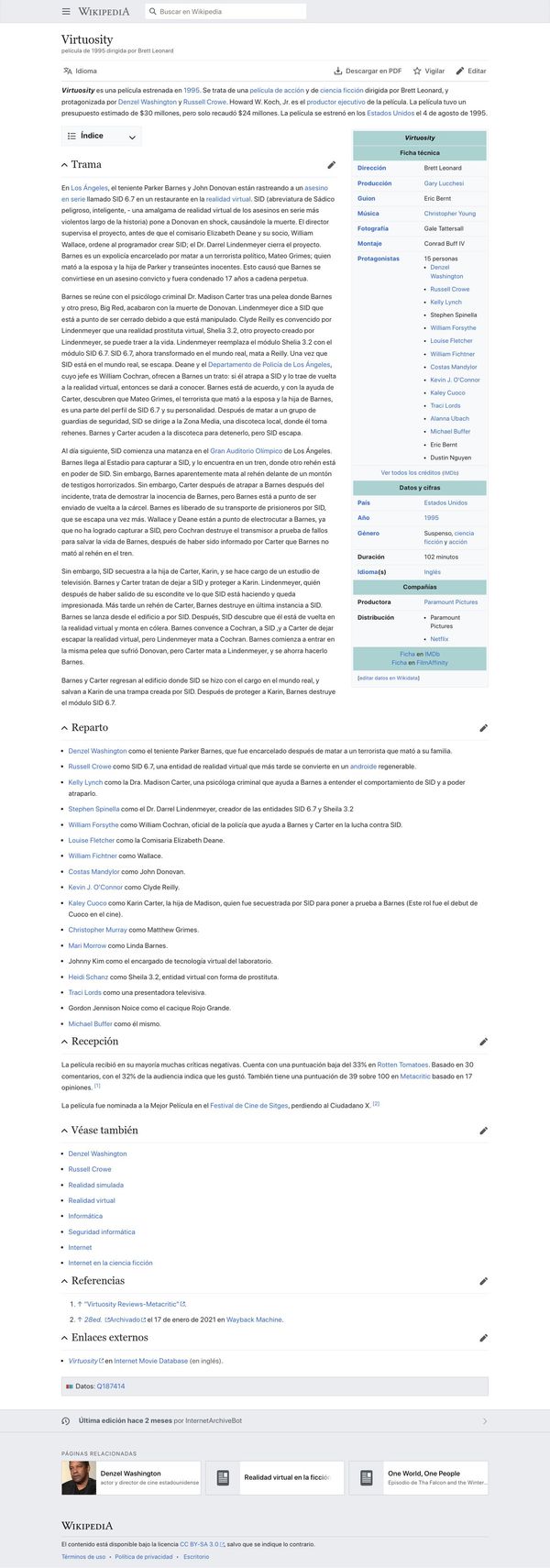 Virtuosity - Wikipedia, la enciclopedia libre