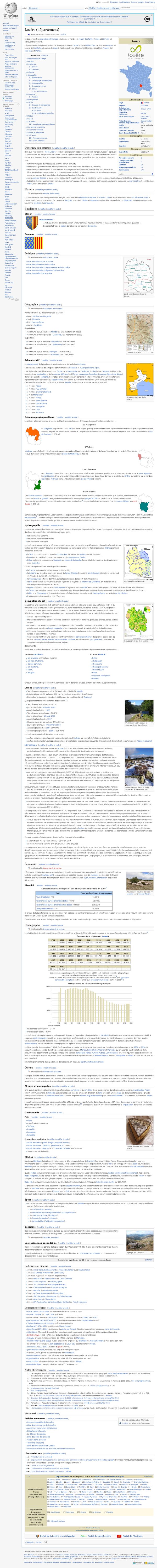 Lozère (département) — Wikipédia