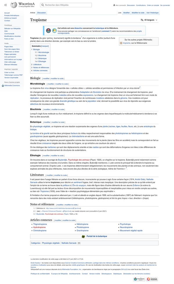 Tropisme — Wikipédia